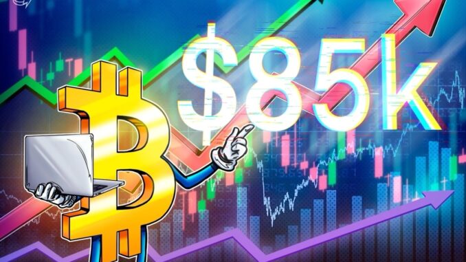 Bitcoin needs weekly close above $85K to avoid correction to $76K: Analysts