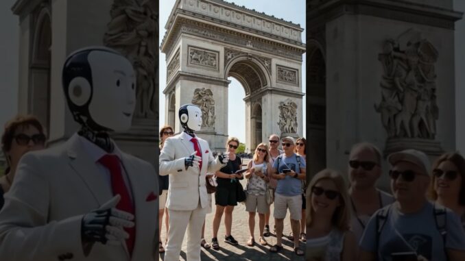 Robot guides tourists🔶Trend AI World #shorts