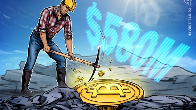 Bitcoin miner Core Scientific posts $580M Q1 profit but misses