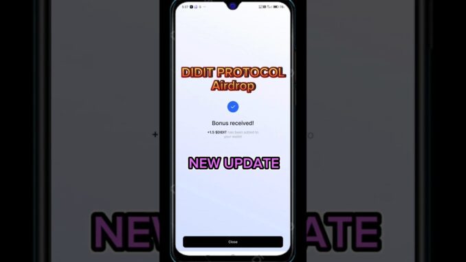 DIDIT Protocol AIRDROP New Update! New Crypto Mining App! #airdrop
