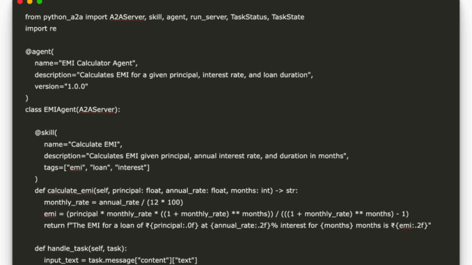 How to Use python-A2A to Create and Connect Financial Agents How to Use python-A2A to Create and Connect Financial Agents with Google’s Agent-to-Agent (A2A) Protocol