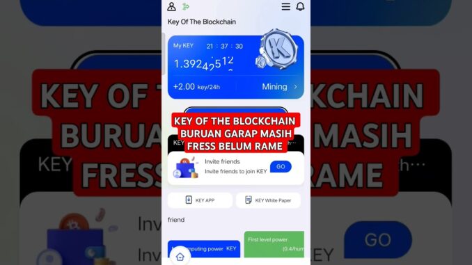 Mining terbaru key od the blockchain